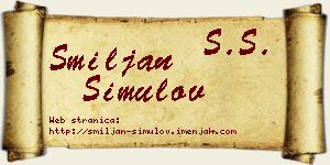 Smiljan Simulov vizit kartica